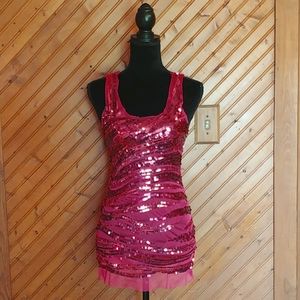 Sequin Racerback Tank sz S